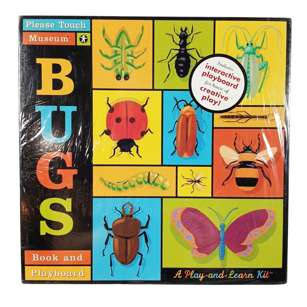 Please Touch Museum BUGS Play and Learn Kit‎ Book Playboard 1997 NIB